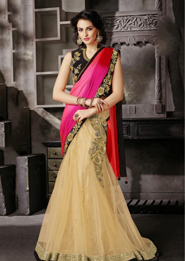 Net Lehenga Saree In Beige and Pink Colour LD0430207-A-1200x1799