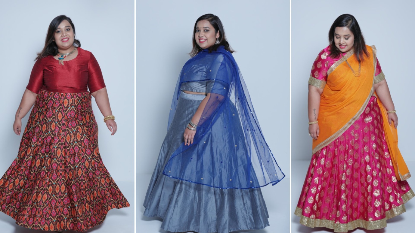 lehengas for fat ladies